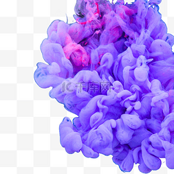 七彩抽象紫色摄影图墨水