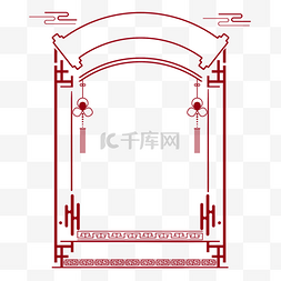 复古画报海报线描主题边框