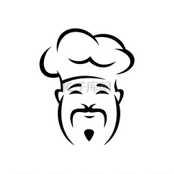 厨卫家电画册图片_韩国厨师孤立微笑面包师或服务员