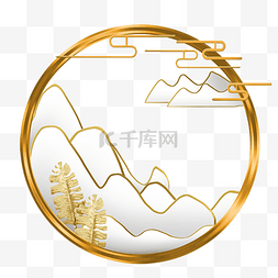 简约立秋图片_金子金色山水珠宝