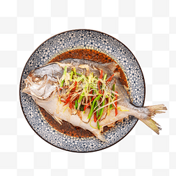 水产鱼图片_美食清蒸鲳鱼