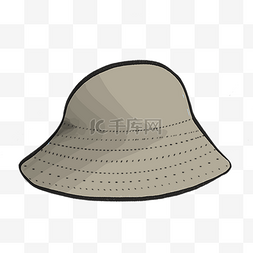 灰色帽子图片_灰色线条帽子卡通剪贴画