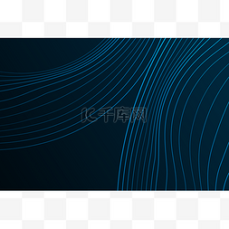 蓝色曲线线条背景图片_蓝色科技线条背景纹理