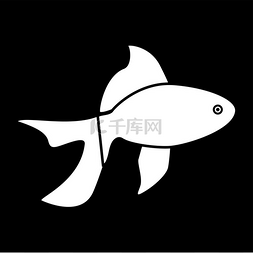 鱼白色图标 .. 鱼是白色图标。