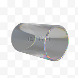 C4D立体透明图形圆柱
