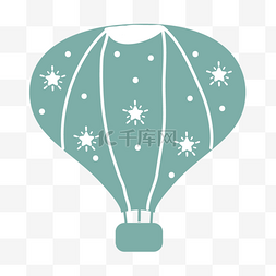 浅绿色卡通气球装饰图形背景