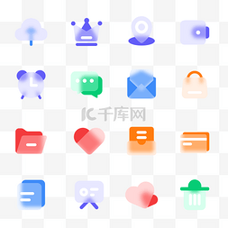 app更新广告图片_磨砂毛玻璃商务图标