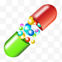 分解结构图片_胶囊彩色医疗保健分解