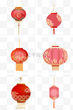 春节新年元旦图片_中国风剪纸灯笼春节新年新春元旦