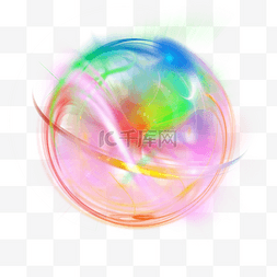 抽象立体球图片_立体混色抽象光效光球