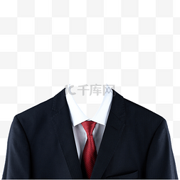黑灰色商务图片_黑西装红领带白衬衫摄影图