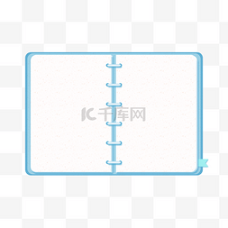 本子素材图片_蓝色厚皮本子笔记本边框