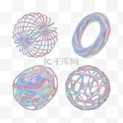 圆水晶球图片_3D立体酸性镭射几何套图
