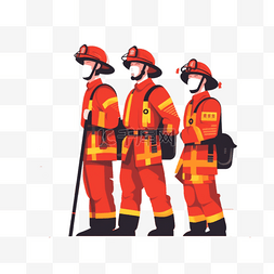 手绘人物职业图片_卡通手绘职业人物消防员