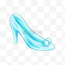 王子和灰姑娘图片_水晶鞋水晶鞋子蓝色闪亮灰姑娘