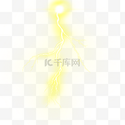 黄色闪电雷电光效