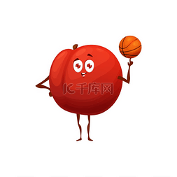 苹果水果打篮球，健身和体育活动