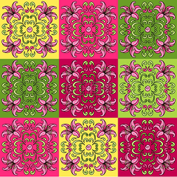 利拉鲁肽图片_墨西哥塔拉维拉瓷砖图案上面有花