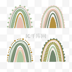 波西米亚风格卡通彩虹