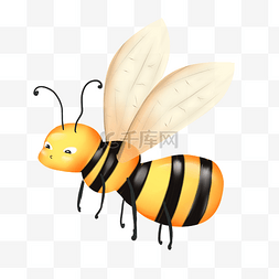 可爱的黄色小蜜蜂图片_飞翔的小蜜蜂
