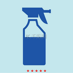 清洁卫生图标图片_家用化学品设置图标。