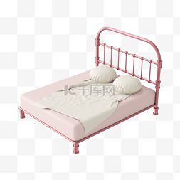 家装卧室图片_C4D家具铁床床铺