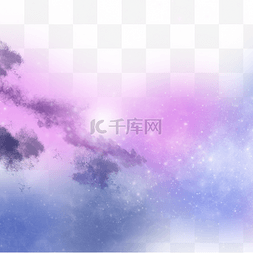 紫色星云图片_神秘多彩宇宙星云银河插画元素