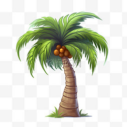 卡通风格魅力棕榈树