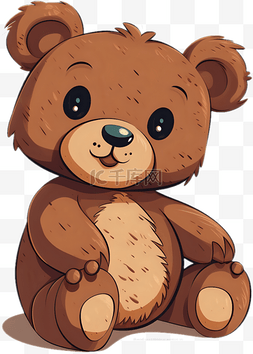 可爱简约贺卡背景图片_卡通玩具可爱小熊