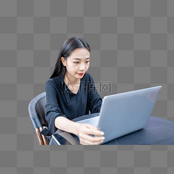 商业微单图片_女性开笔记本电脑