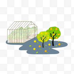 太阳能涂鸦图片_大棚透明植物果树养殖图片