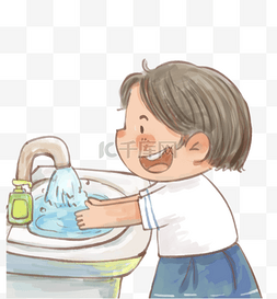 全球气候变暖的图片_全球洗手日儿童洗手