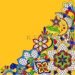 猫骑乌龟图片_墨西哥背景设计传统装饰物品塔拉