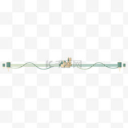 分隔栏图片_中秋节兔子分割线曲线