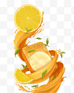 果水图片_柠檬水果果茶绿茶