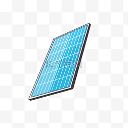浅蓝色环保的太阳能板剪贴画