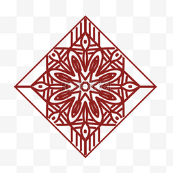 方形几何图案传统韩国饰品花纹