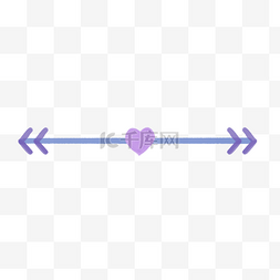 可爱箭头图案图片_心形图案蓝色双向水彩简约箭头