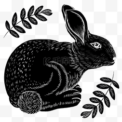 兔子抽象油毡艺术
