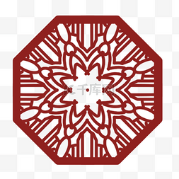 红色传统线条图片_红色雪花线条传统韩国饰品花纹