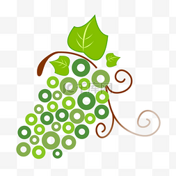 葡萄元素logo图片_绿色