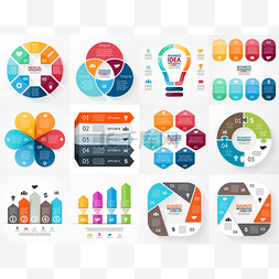 模板演示图片_矢量数据图表设置。为循环图、 