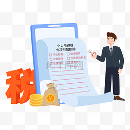 税务图片_个税改革专项附加扣除事项