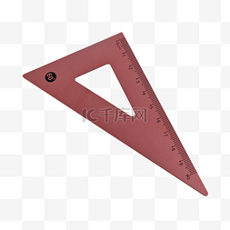 三角尺红色教育文具测量
