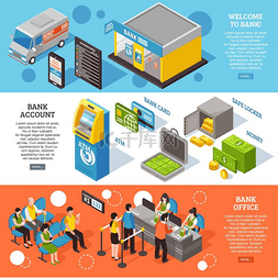 服务横幅图片_银行等距横幅设置一组水平等距横