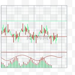 红色走势线图片_股票k线图上升市场交易趋势绿色