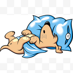 卡通宠物窝图片_睡觉的狗狗