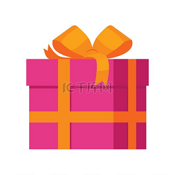 礼品盒标签图片_平面样式的礼品盒矢量图标。