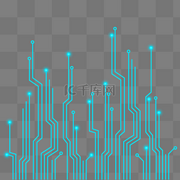 电子芯片电路图科技线条