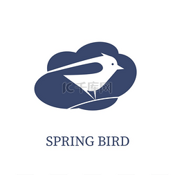 自由设计图片_小鸟标志矢量标志和一只可爱的小